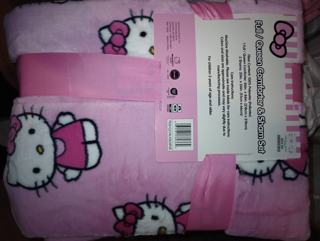 Hello Kitty comforter Sham Full/Queen