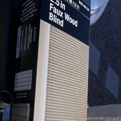 Home Decorators Collection Driftwood Gray Cordless Premium Faux Wood blinds with 2.5 in Slats - 36 in W x 64 in L (Actual Size 35.5 in W × 64 in L)