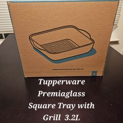 Tupperware Premiaglass Square Tray With Grill 3.2L