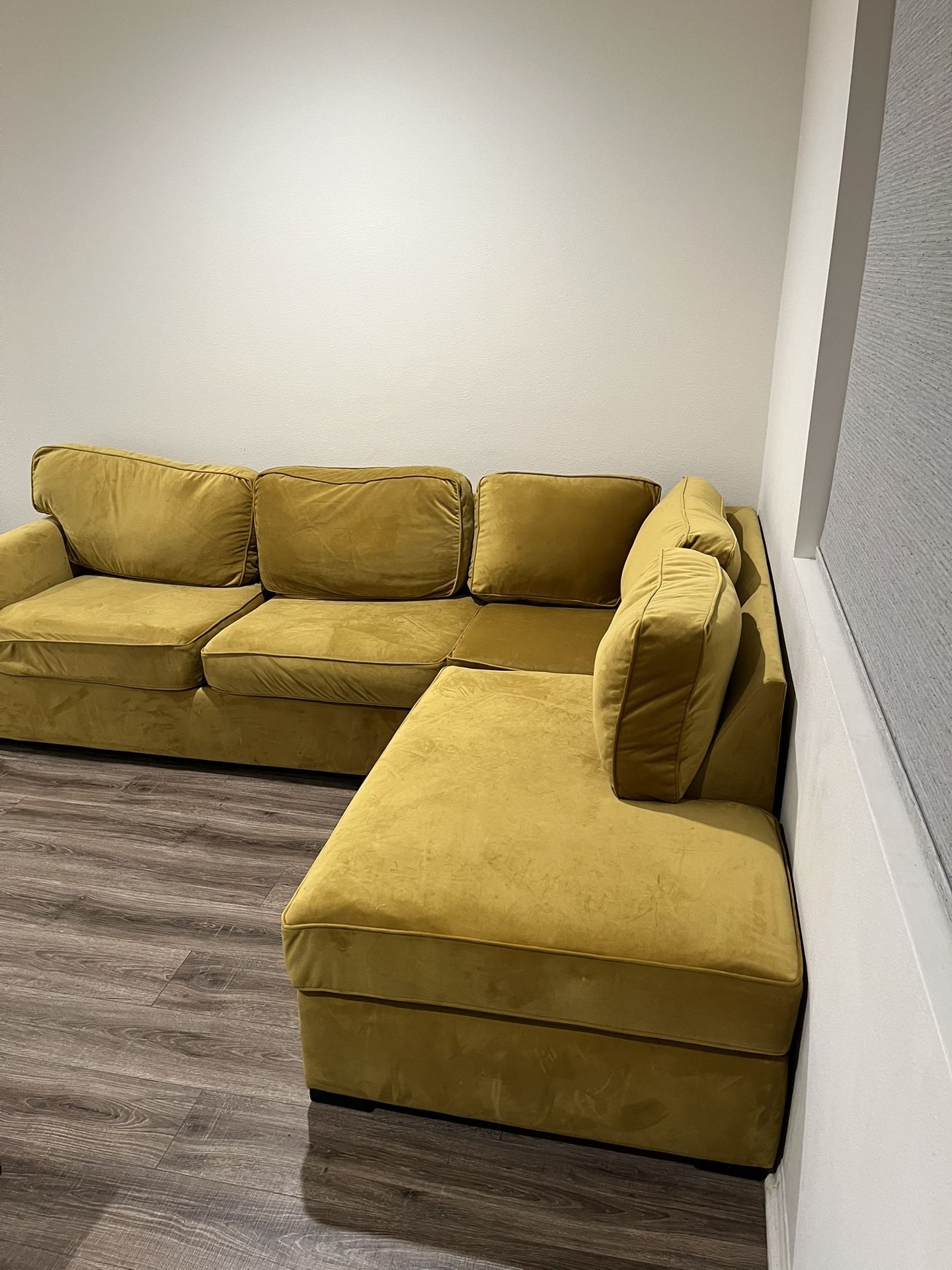 Yellow Mustard Couch Custom From Living Spaces