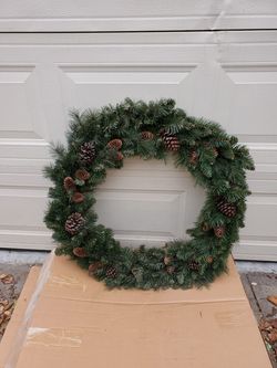 Christmas door decoration wreath holiday grace $50