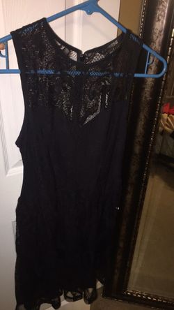 Black lace neck sleeveless Express midi dress. Brand new size small.