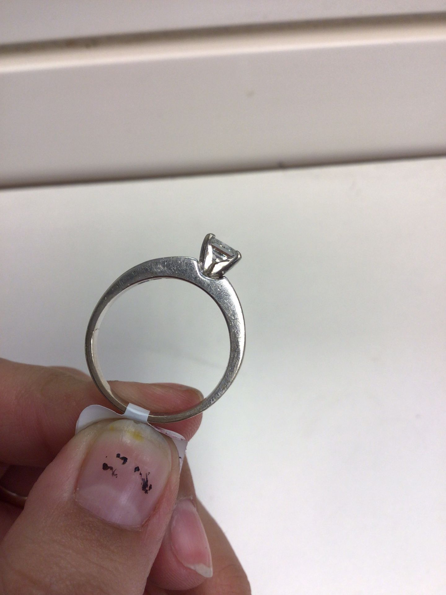 14k White Gold Engagement Ring