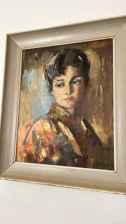 Mid century Woman Painting