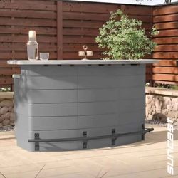 Suncast Backyard Oasis Resin Plastic Outdoor Bar