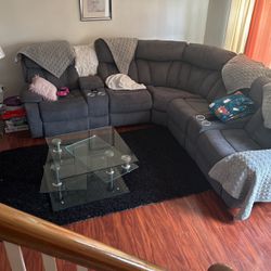 Grey Electric Sectional 