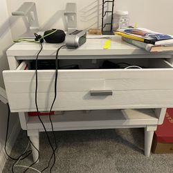 Free white nightstand