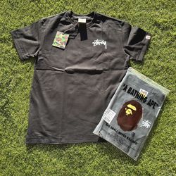 STUSSY X BAPE ( BLACK )