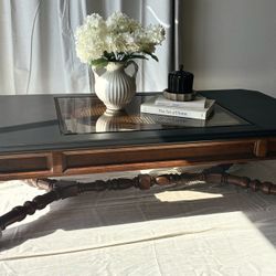 Beautiful Vintage HEAVY solid wood coffee table / decorative accent table 