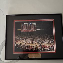 Chicago Bulls NBA World Champions 1(contact info removed) Bob Horsch photo signed, matted and framed
