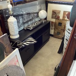 Black 48x16x23” With Shelves And Two Doors $35