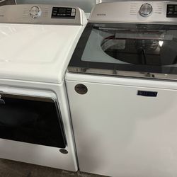 Maytag Washer & Dryer Electric Stackable Set Sets* Top Load Free Cords Attachments Warranty 