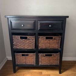 Wood Storage Cabinet With 6 Drawers