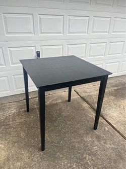 Black countertop dining table solid wood size":36*36 H:36"l
