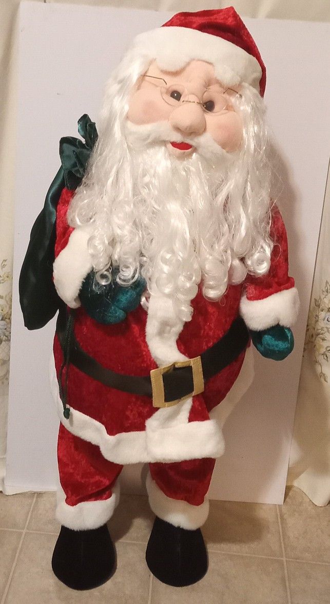 KIDS of AMERICA 34" Santa Claus Christmas Decor Plush Suit Xmas Holiday