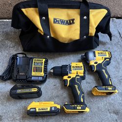 DEWALT ATOMIC 20-Volt MAX Lithium-Ion Cordless Combo Kit (2-Tool) with 2 Batteries, Charger and Bag