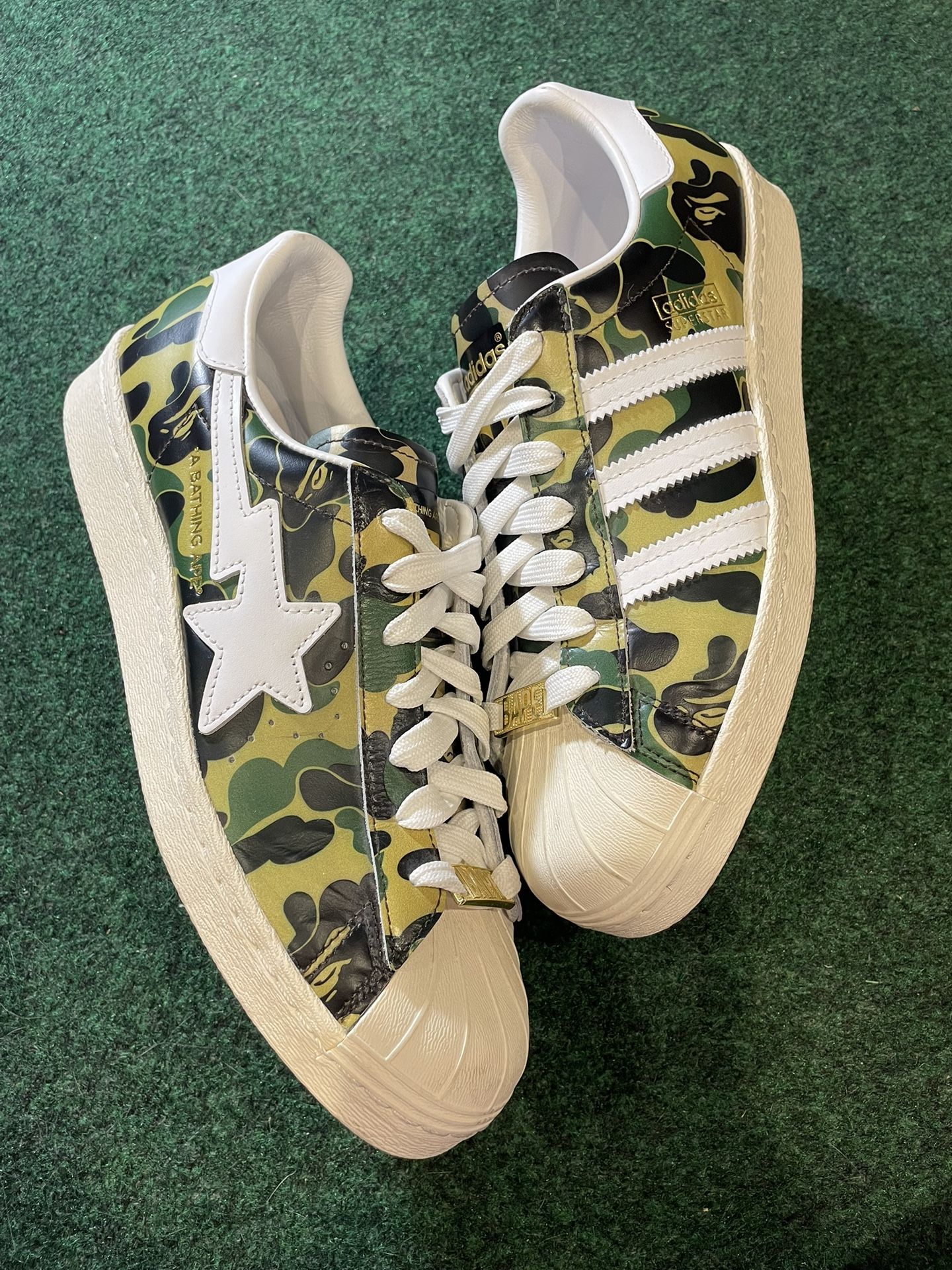 Adidas Superstar Bape ABC Camo Green Size 7.5m