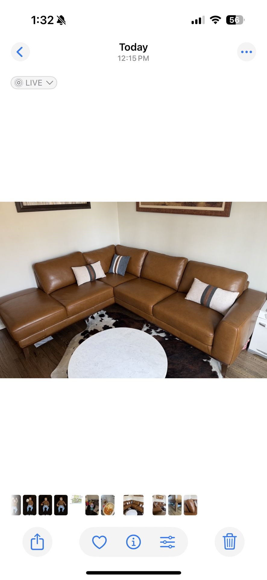 Tan Leather Couch