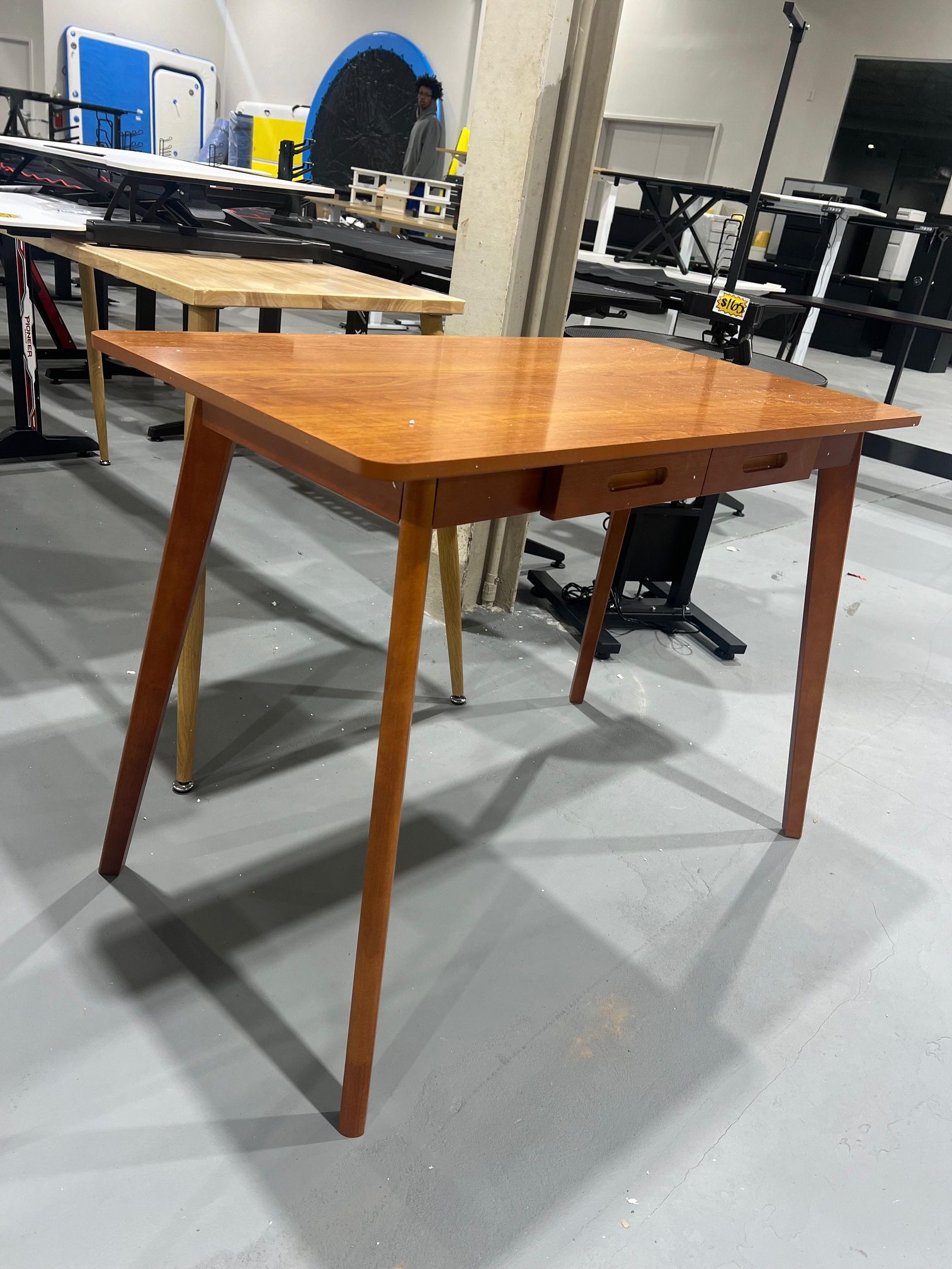 M-New Solid Wood Writing Desk - Home Office Workbench Desk with Drawer, Laptop Computer Work Study Table