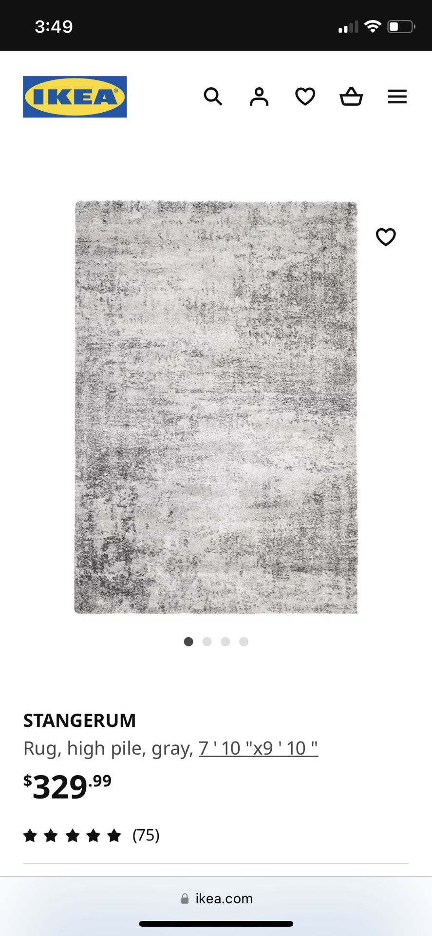 IKEA Stangerum Carpet 7’x9’