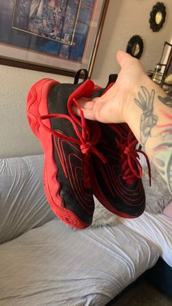Red and Black Low-Top Sneakers
