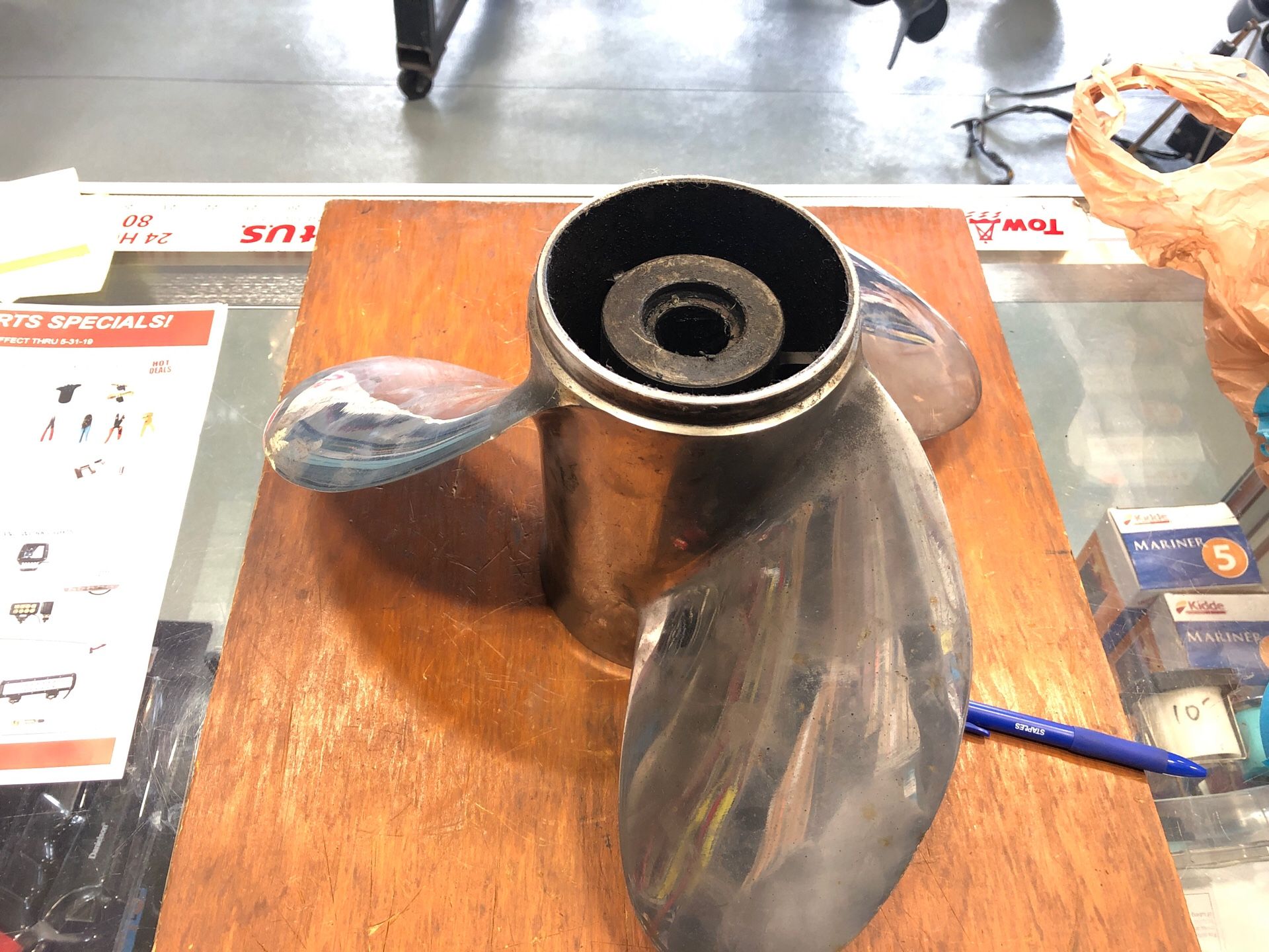 Yamaha stainless propeller