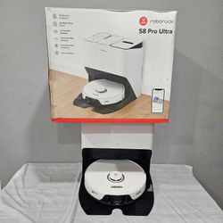 s8 pro ultra roborock wet dry vacuum  robot with box white
