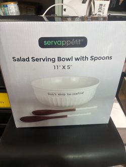 Servappétit Salad Serving Bowl with Spoons