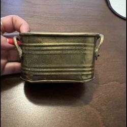 Vintage brass mini container