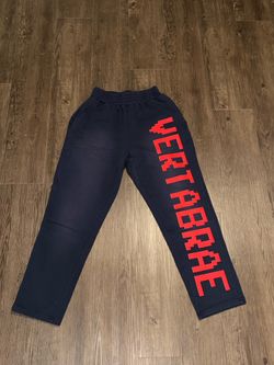 Vertabrae Navy Blue & Red Sweatpants