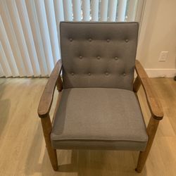 Gray and Wood Arm Chair