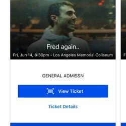 Fred Again 118A  X 4 Tickets 