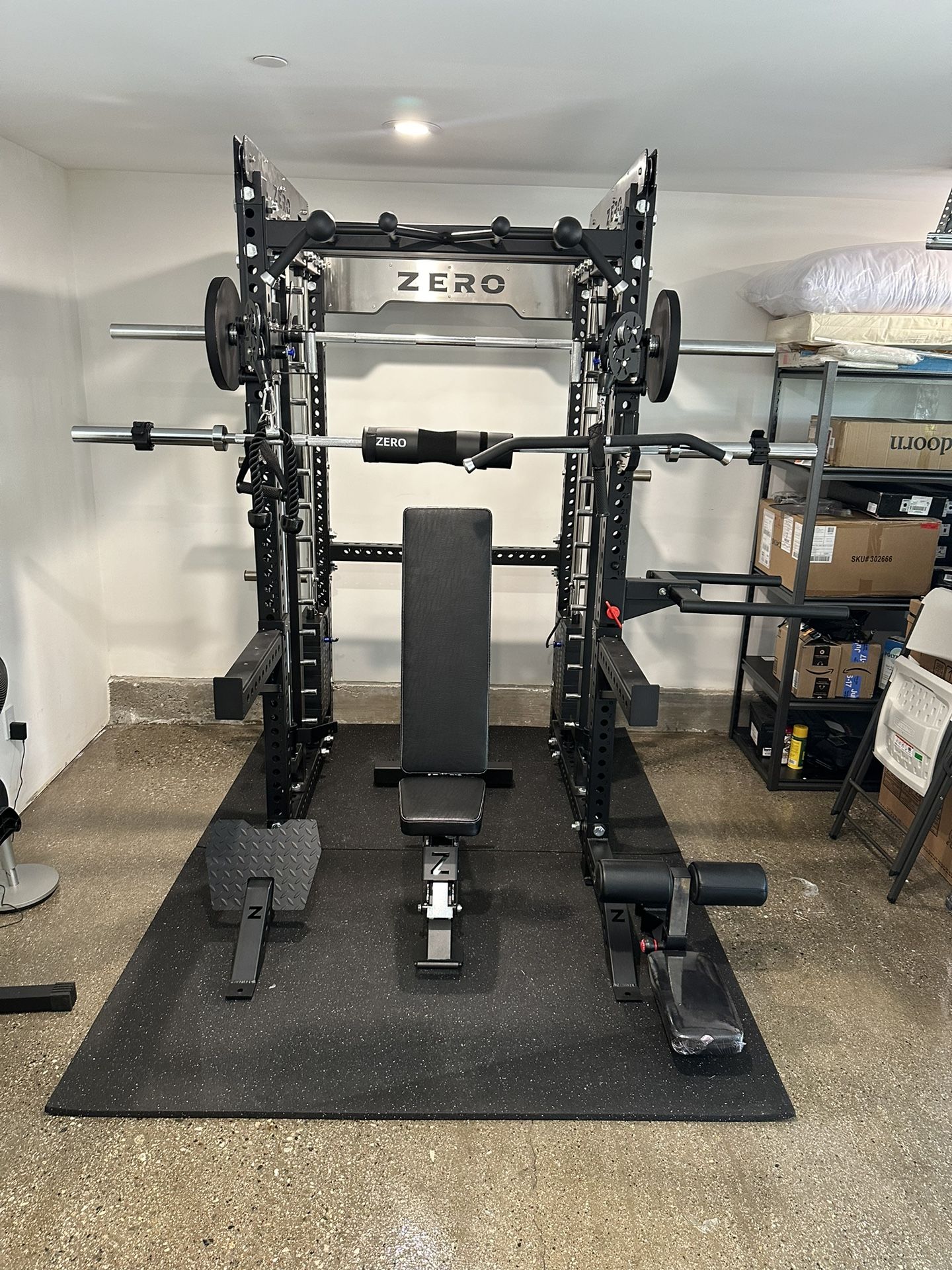 Smith Machine 400 | Adjustable Bench | 245lb Cast Iron Olympic Weights | 7ft Olympic Bar | Fitness | Gym Equipment | FREE DELIVERY/INSTALLATION 🚚 🛠️