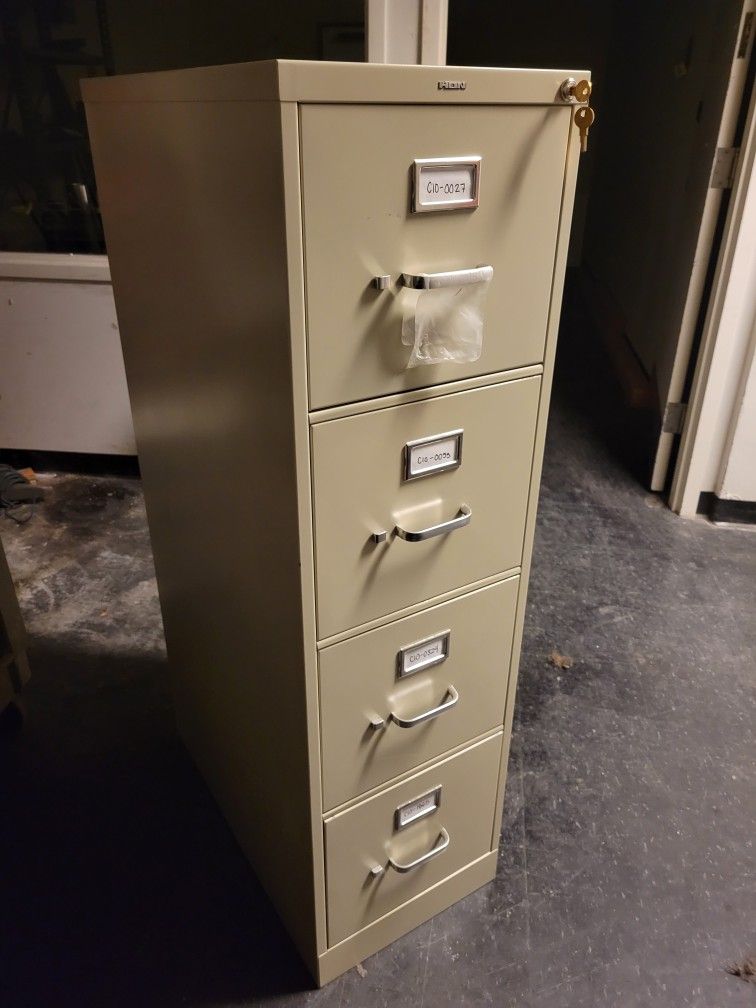 File cabinet with keys