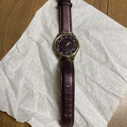 1235 Preowned Ladies Anne Klein brown working leather analog watch $30.00