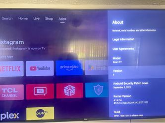 65” TCL Google Smart TV – Works Perfect – $250 OBO
