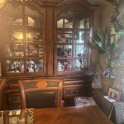 Furniture Dinette Table And Chairs And  Cabinet