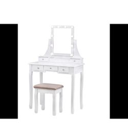 Brand New In Box Vanity Table With Mirror 