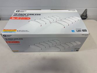 Commercial Electric 12-Pack 6in Canless LED Recessed Kit