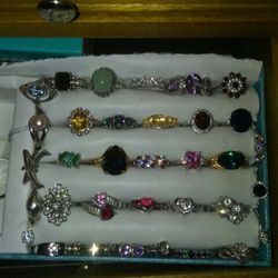 Rings Sterling silver. Real Stone.