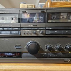 Techniques G50 integrated amp a 120 W per channel.
