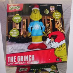 10 Ft Grinch With Blue Sweater $100