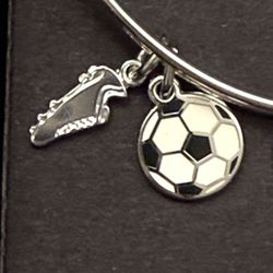 NEW Alex & Ani Team USA Soccer Summer Olympics Bangle Bracelet - in original box with tags  Made in the USA Adjustable Charms measures approx. .5'' De