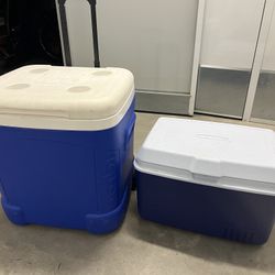 2 Hard Coolers (Igloo and Rubbermaid) - Sold Together 