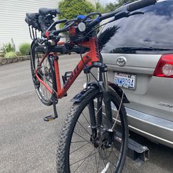 3 Bike Rack That fits In Tow Hitch Receiver & Opens to access Door