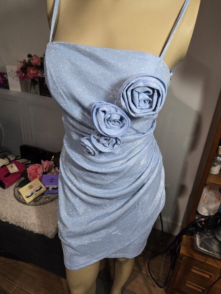 Dress Pink and blue All Sizes 🎉💫
