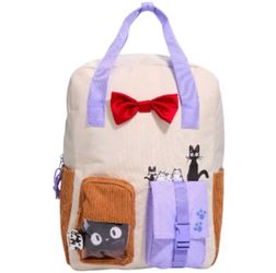 Studio Ghibli Kiki's Delivery Service Jiji Cat Backpack Cream Purple NEW