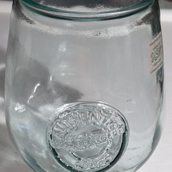 NEW! 100% Recycled San Miguel Green Glass Stemless Goblet Tumbler 5.5”