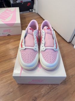 Travis Scott Jordan 1 low shy pink size 10.5 with proof of purchase. Meet up only