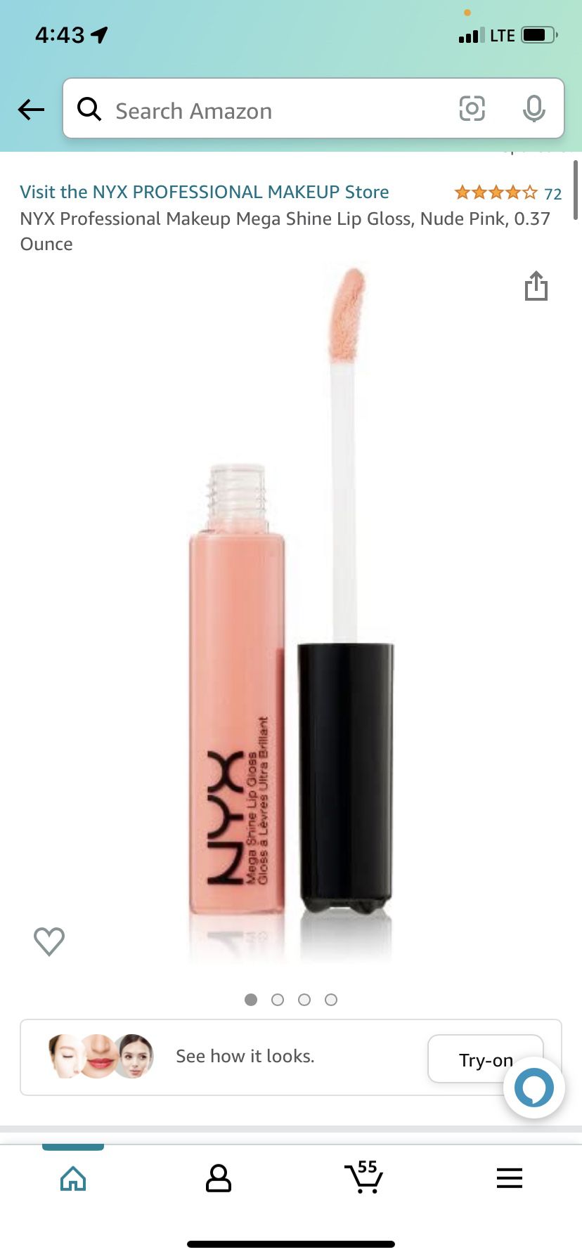 NYX Lip Butter Gloss In Nude Pink Brand New